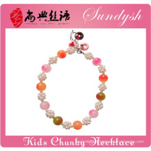 Colored Chunky Beaded Necklace For Babies Kids Jewelry Little Girl Jewelry